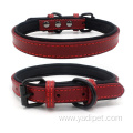 Full Grain Leather Dog Padded Pet Collar